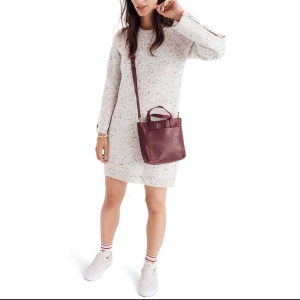Madewell Donegal Button Sleeve Sweater Dress, S